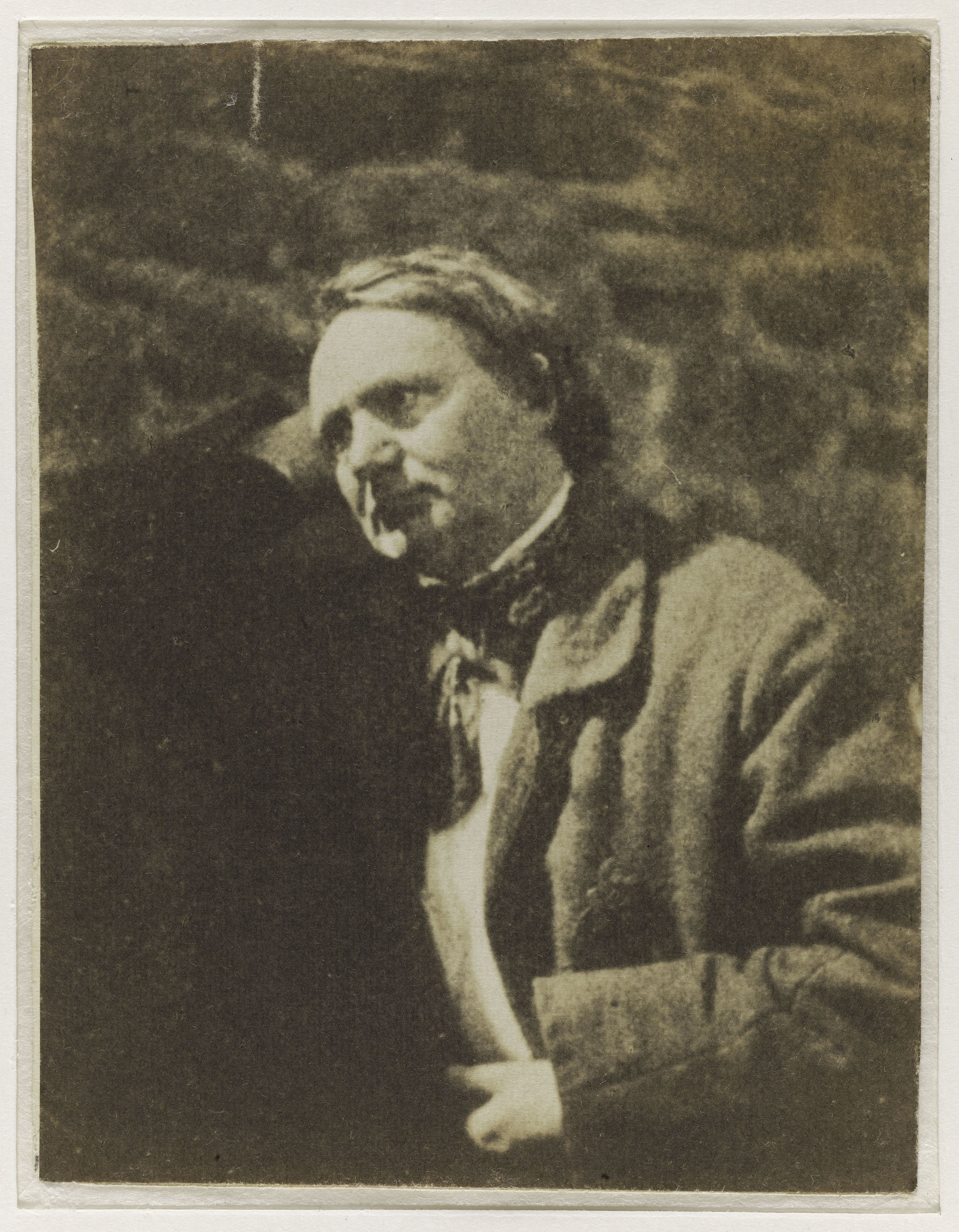 Auguste Vacquerie, Victor Hugo devant un mur de pierre à Jersey