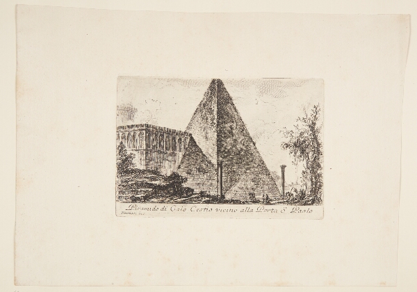 Giovanni Battista Piranesi, Gaius Cestius' pyramide nær Porta S. Paolo