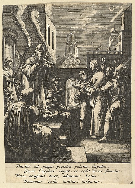 Nicolas Cochin, Christ Before Caiaphus, from "The Passion of Christ"