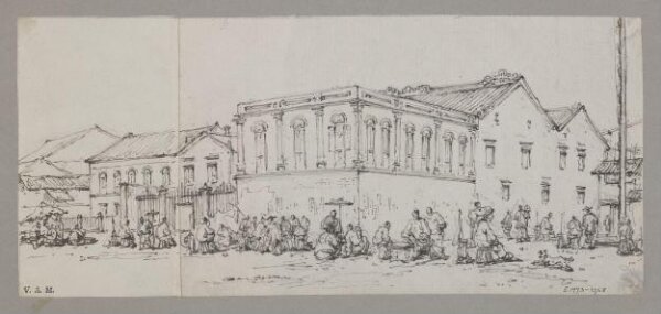 George Chinnery, Minqua's house, and entrance to China Street, Canton