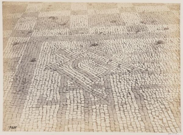 Parker, John Henry, Ostia - Mosaic Pavement in the Thermae, representing the walls and gate of a city
