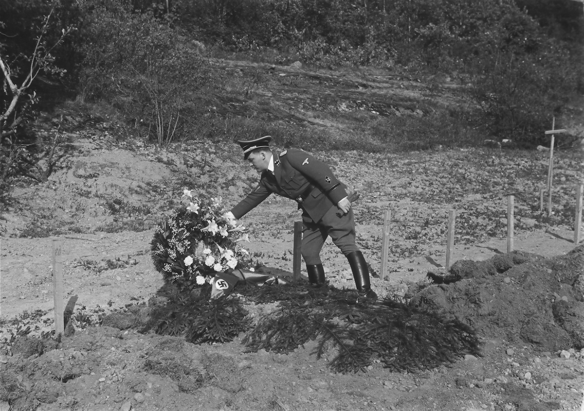 Anders Beer Wilse, Prot: Tyske Kirkegård - Krans nedlegges 17/6