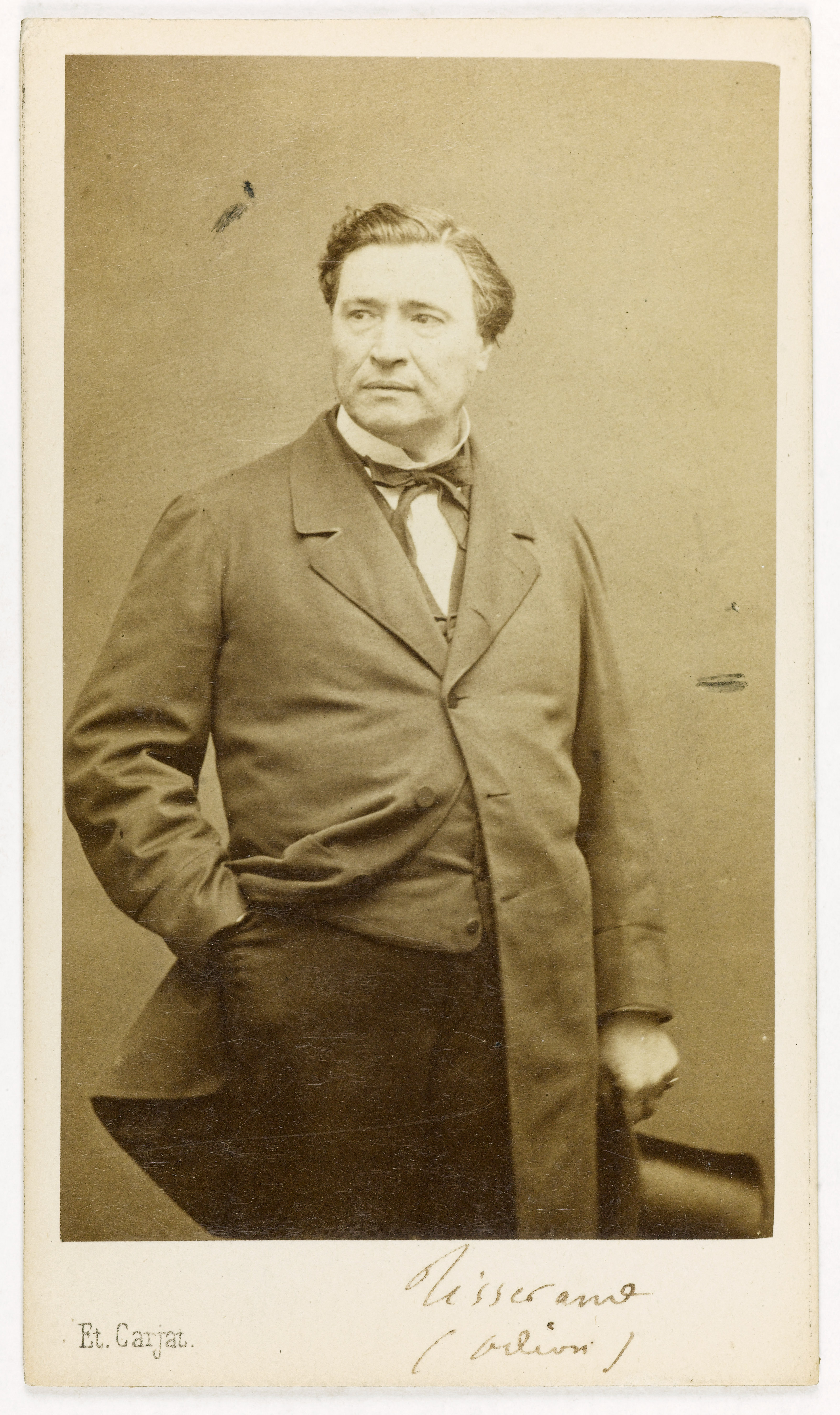 Carjat & Cie, Portrait de Hippolyte Tisserant, (1809-1877 ou 1878), acteur