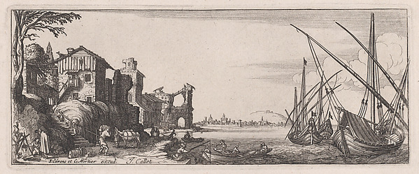 Anonymous, Reverse Copy of Le Petit Port appelé aussi Le Port de Mer (The Small Port, also called the Sea Port), from "Les Quatre Paysages" (The Four Landscapes)