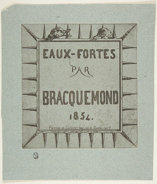 Félix Bracquemond, Eaux-fortes par Bracquemond
