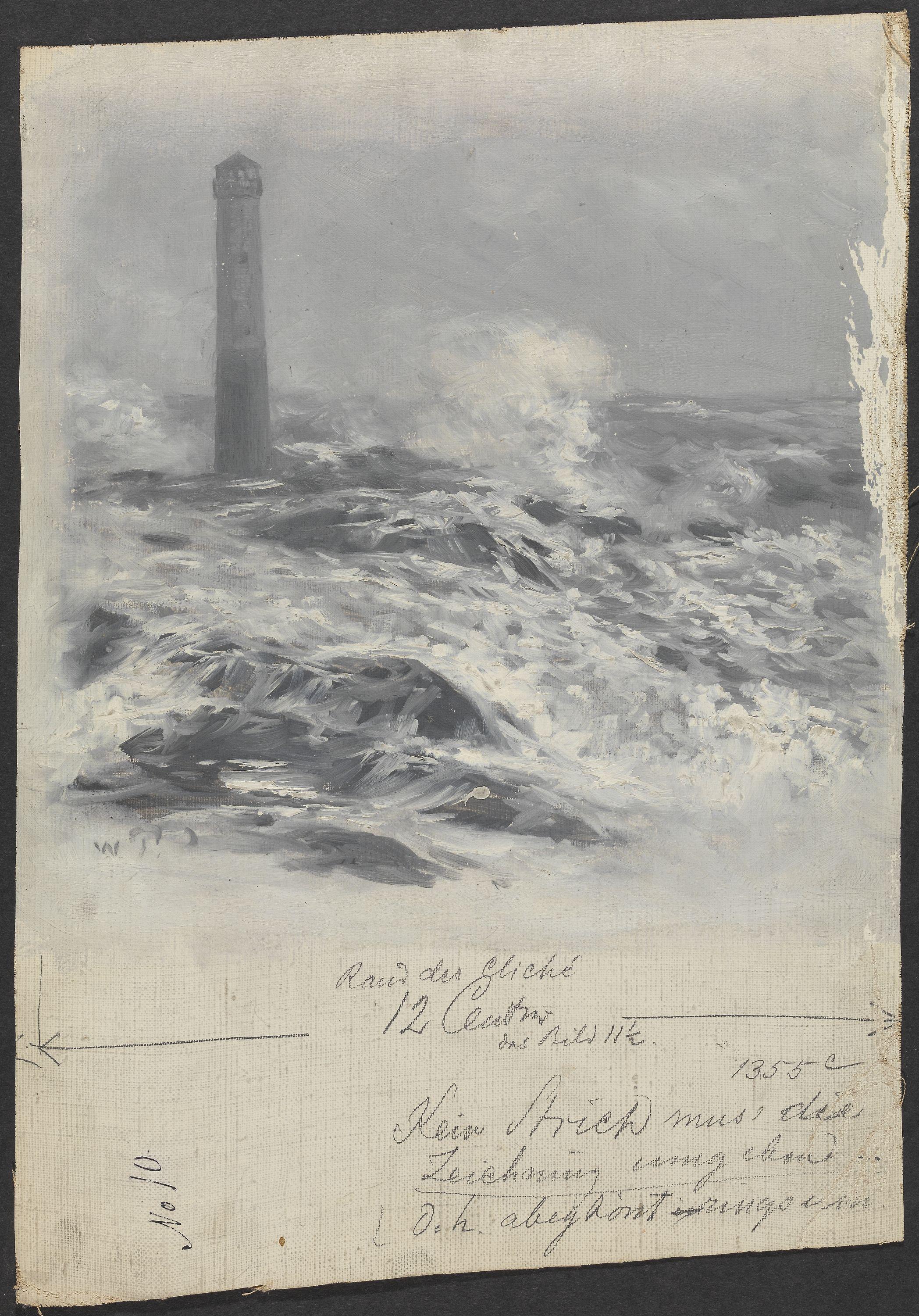 Wilhelm Peters, Illustrasjon til "Lodsen og hans Dreng" i Henrik Wergeland, Den engelske lods, København, 1894.