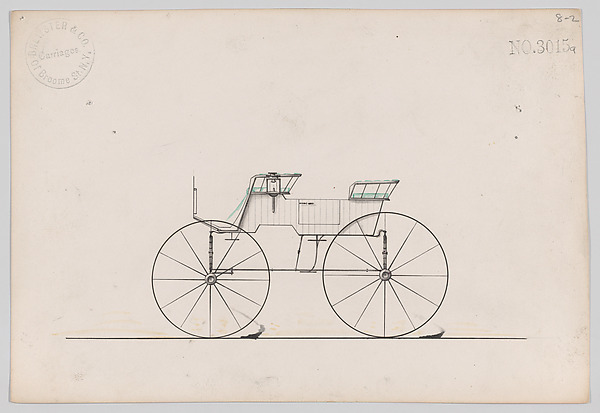 Brewster & Co., Design for 4 seat Phaeton, no top, no. 3015a
