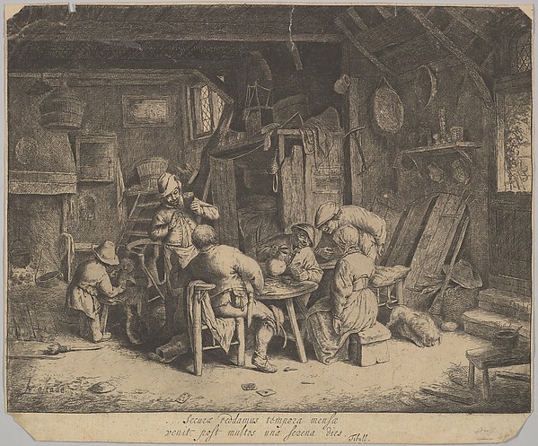 Adriaen van Ostade, The Breakfast (Le Gourmet en Compagne)
