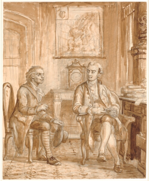 Wilhelm Marstrand, Minister Guldberg og Wessel