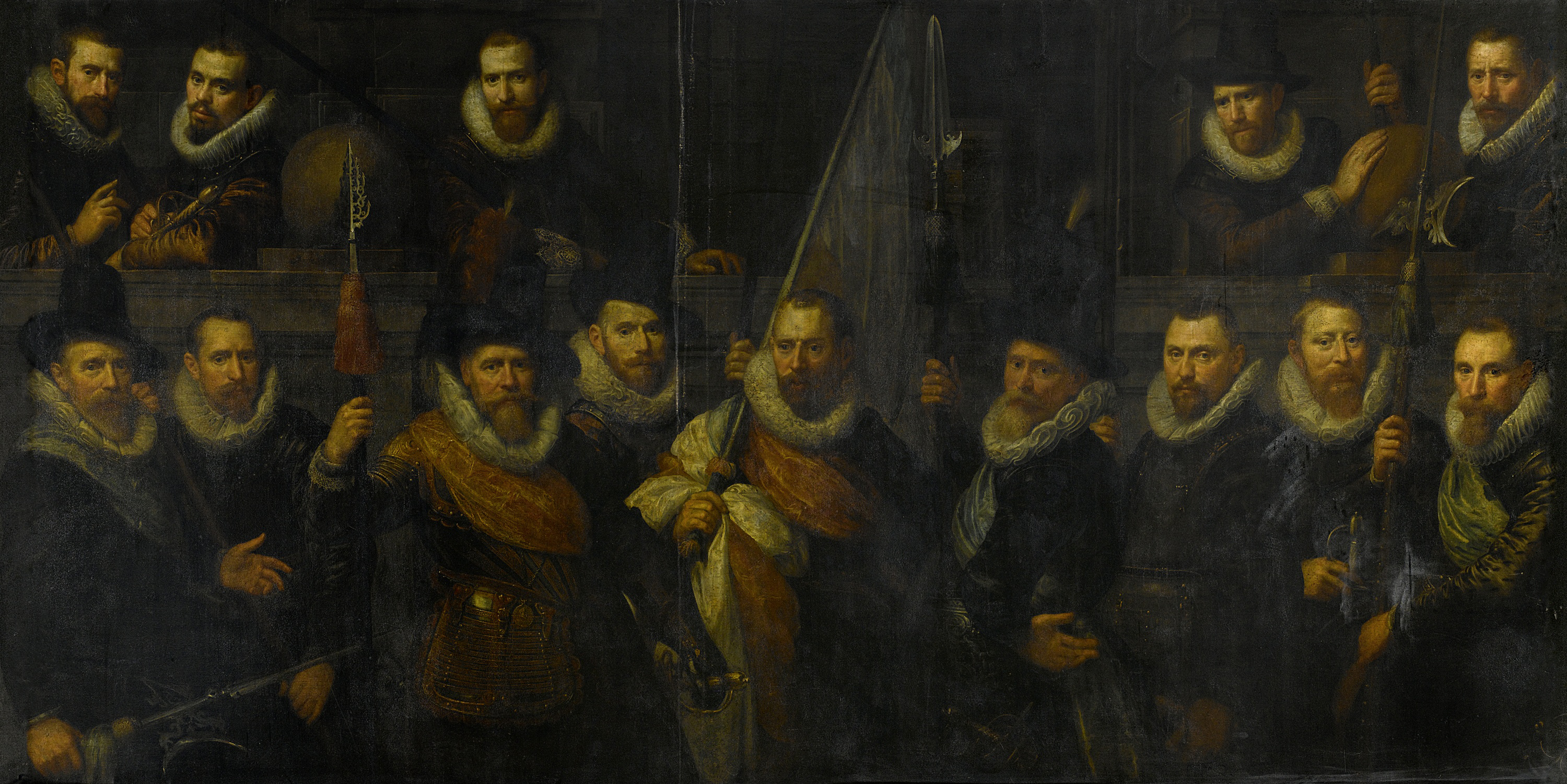 Paulus Moreelse, Officers and other civic guardsmen of the IIIrd District of Amsterdam, under the command of Captain Jacob Gerritsz Hoyngh and Lieutenant Nanningh Florisz Cloeck