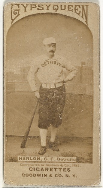 Goodwin & Company, Edward Hugh "Ned" Hanlon, Center Field, Detroit Wolverines, from the Old Judge series (N172) for Old Judge Cigarettes