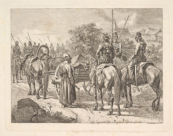 Johann Christoph Erhard, Cossacks Escorting the Regimental Cassone