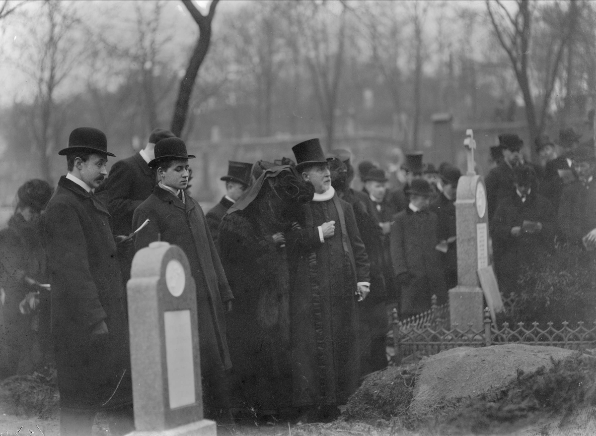 Gustav Borgen, Begravelse, følge ved graven. Vognfabrikant Sørensens begravelse.
