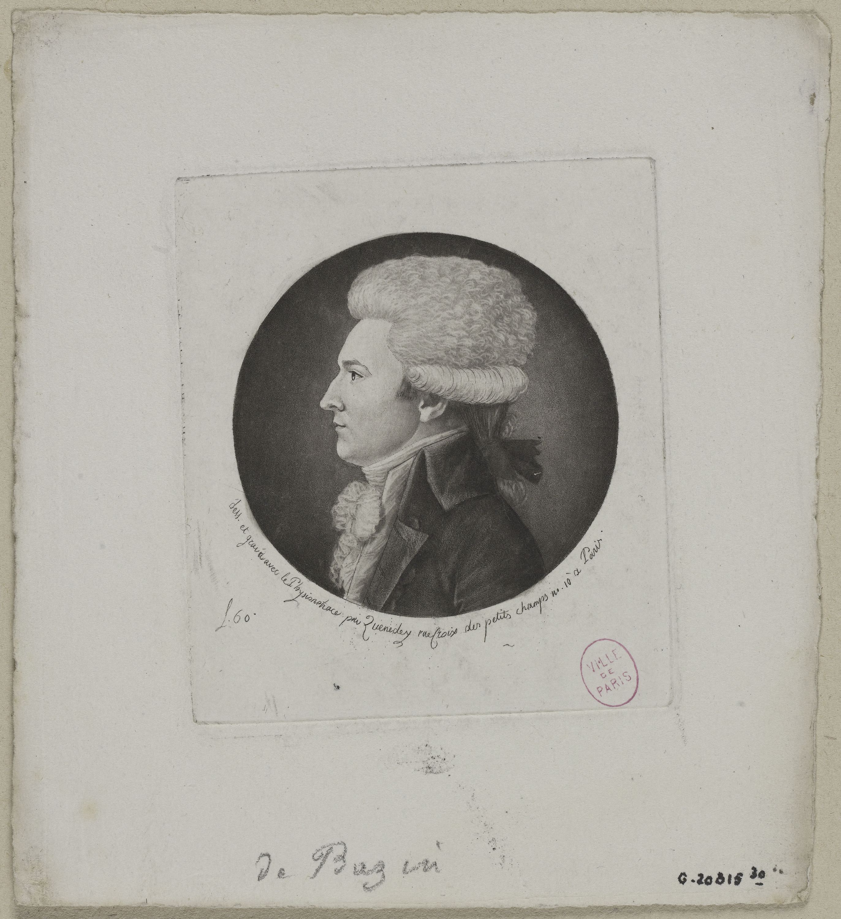 Edmé Quenedey, Portrait de Monsieur de Bazin