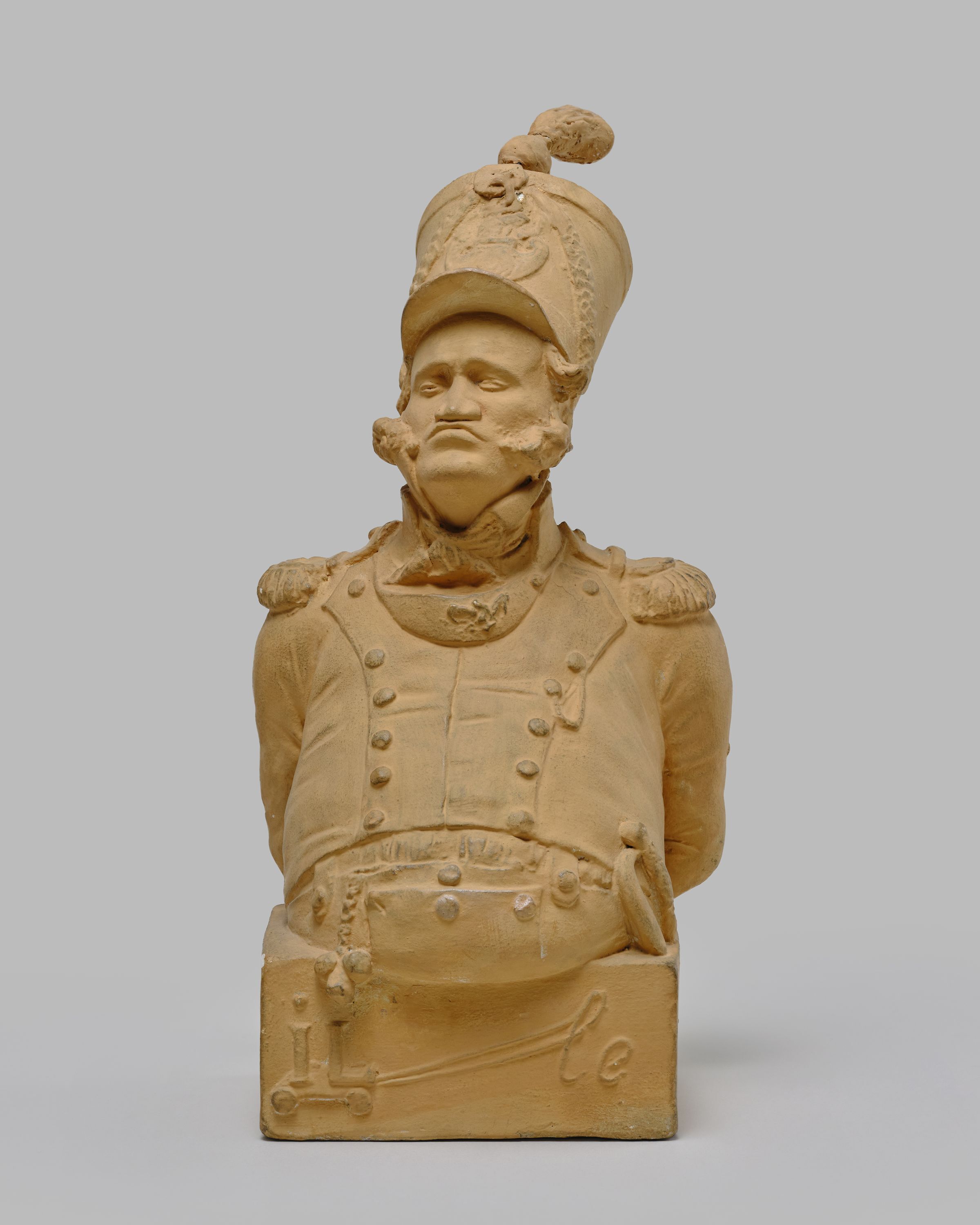 Jean Pierre Dantan, Portrait-charge de Louis Lemenil (1804-1872), acteur, dans le rôle du capitaine Truguet dans "Le Conseil de Discipline"