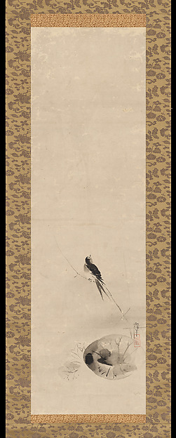Kano Naonobu, Small Bird on Reed