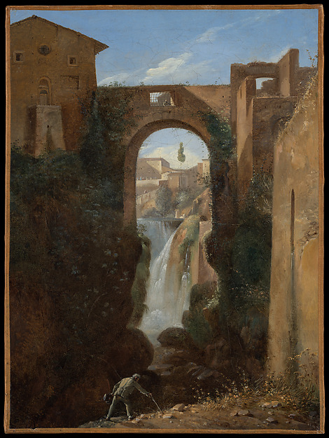 François Marius Granet, Ponte San Rocco and Waterfalls, Tivoli