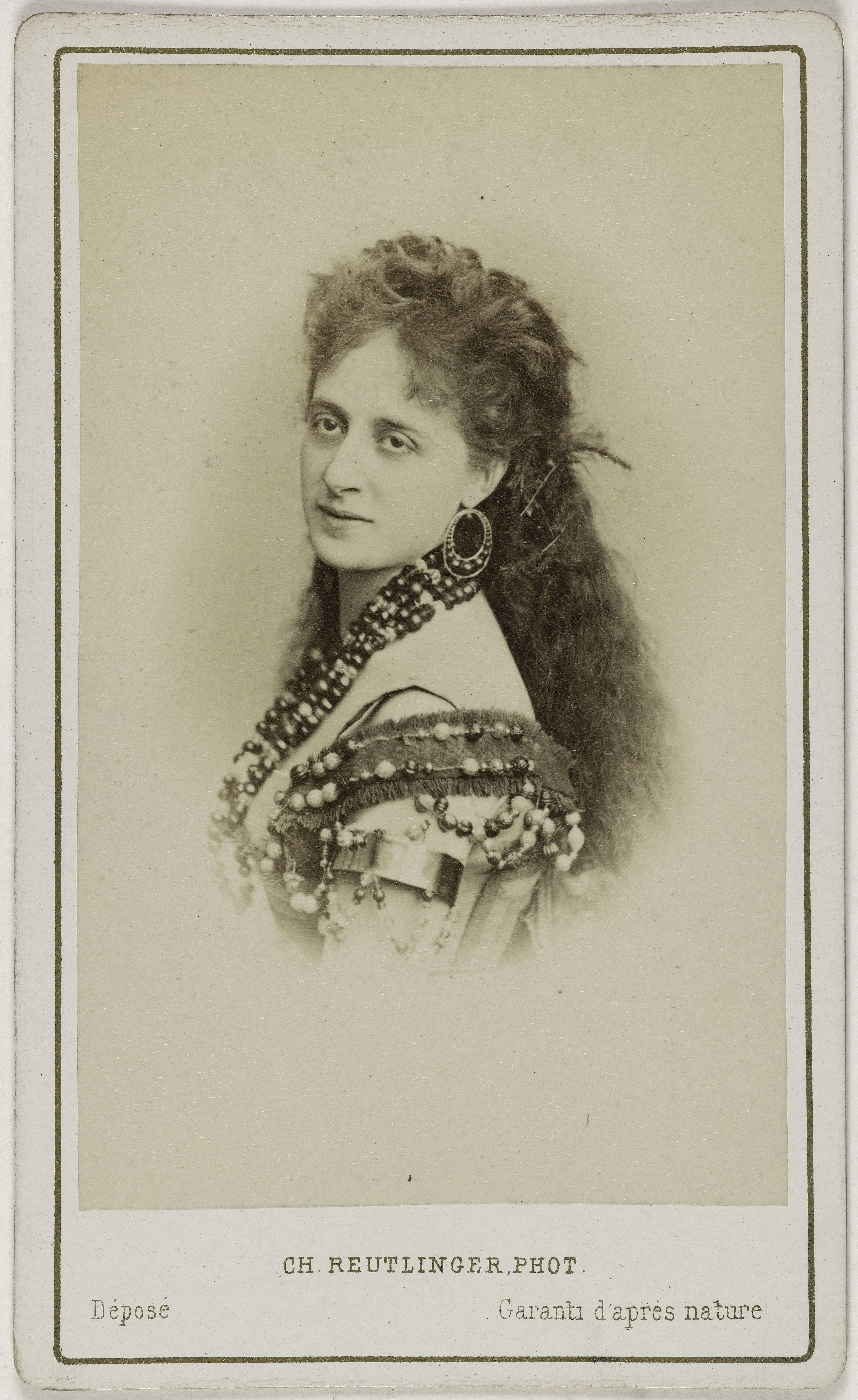 Charles Reutlinger, Portrait de Zina Dalty (actrice à l'Opéra comique)