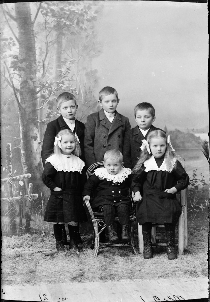Skötsner-Edhlund, Ateljéporträtt - pojkar och flickor, Östhammar, Uppland