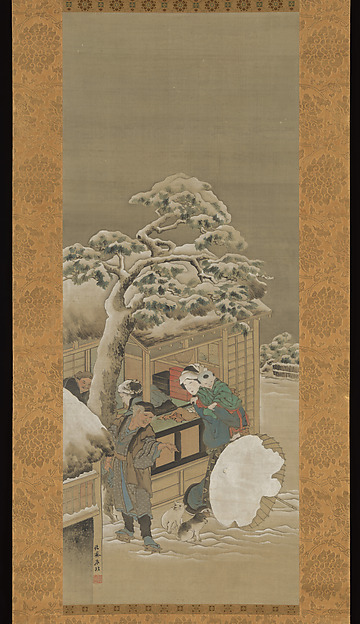 Katsushika Hokusai, In Front of a Shop