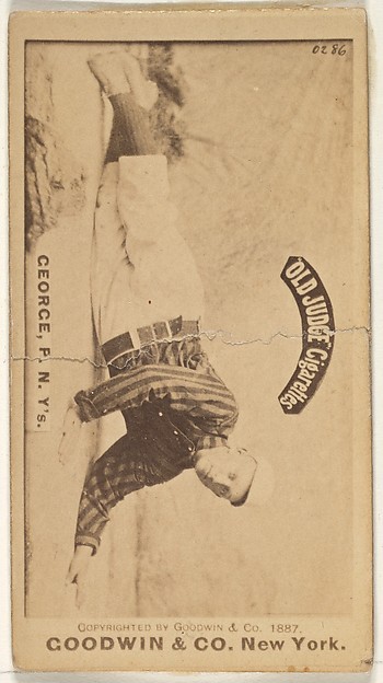 Goodwin & Company, Bill George, Pitcher, New York, from the Old Judge series (N172) for Old Judge Cigarettes