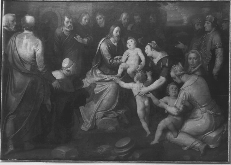Cornelis van Haarlem, Suffer the little children to come unto me (Matt. 19:14)