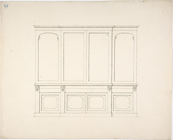 Anonymous, British, 19th century, Design for a Cabinet