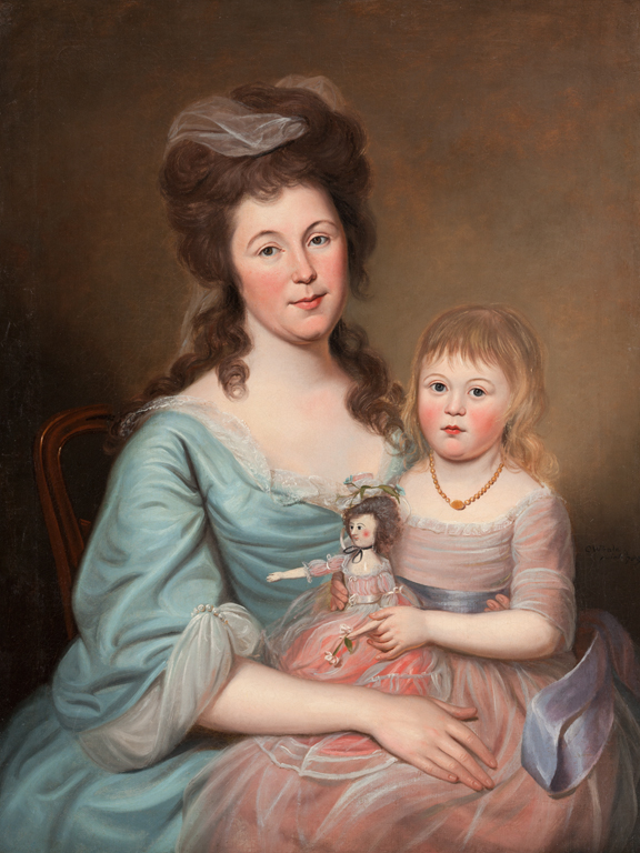 Charles Willson Peale, Peggy Sanderson (Mrs. Christopher Hughes) and her Daughter