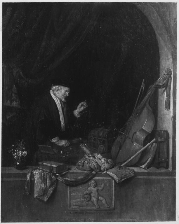 Quirijn van Brekelenkam, Gold weigher in a window