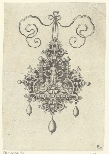 Collaert, Hans, (approximately 1530-1581), (printmaker), Designs for pendants: Peace flanked by two warriors