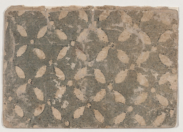 Anonymous, Sheet with faded floral pattern