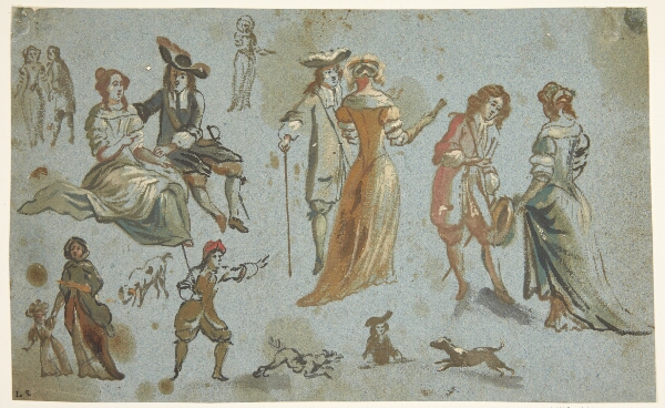 Adriaen van de Velde, Figurstudier