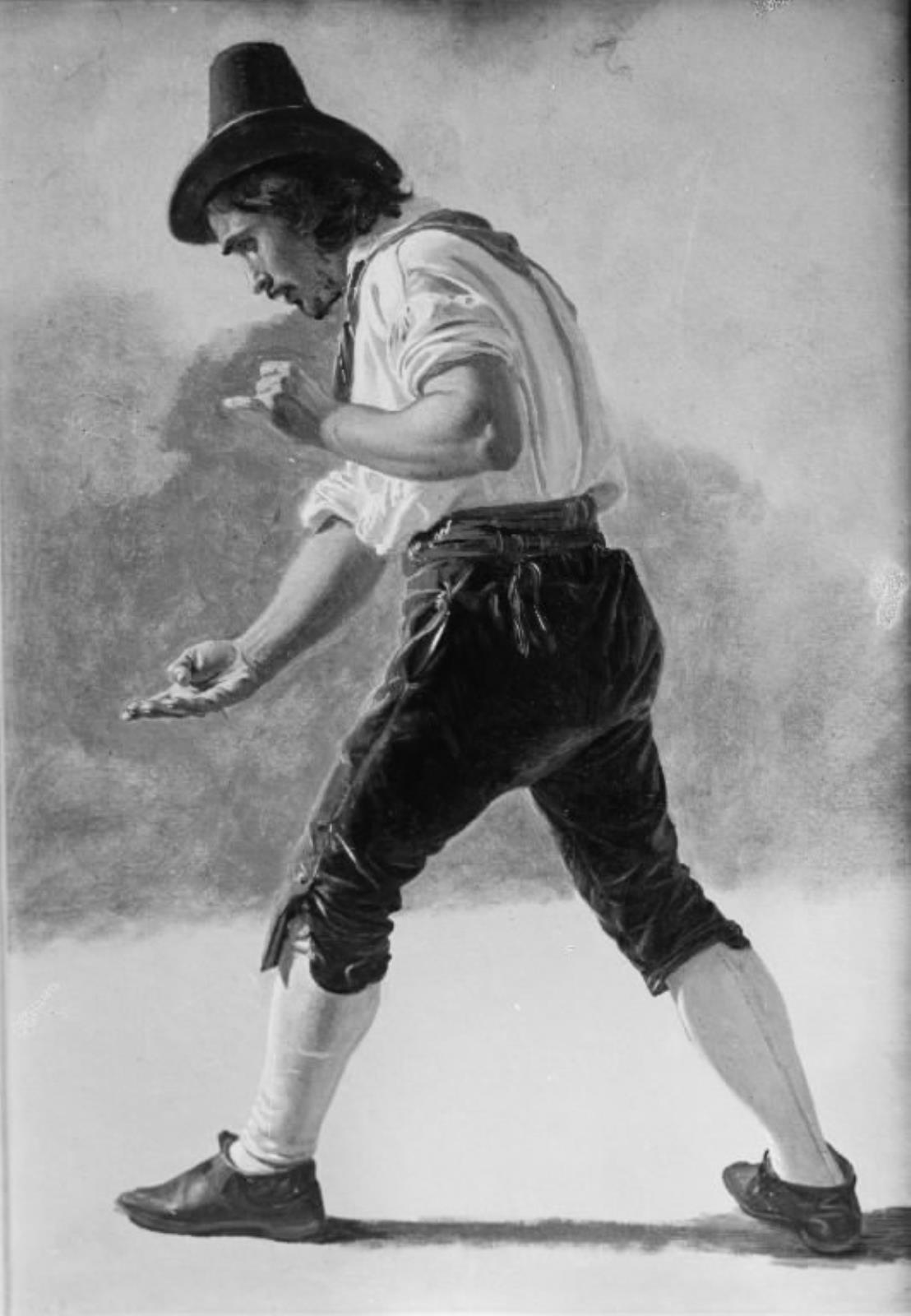 Constantin Hansen, Studie af en romersk morraspiller