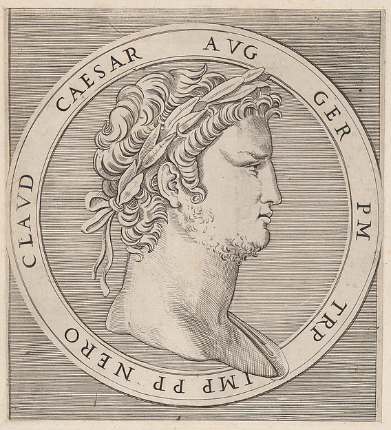 Marcantonio Raimondi, Nero, from The Twelve Caesars, from "Speculum Romanae Magnificentiae"