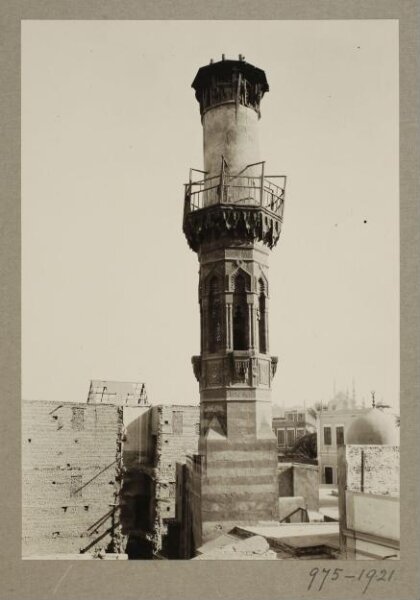 K.A.C. Creswell, Minaret of the mosque of Qadi Yahya Zayn  al-Din (Habbaniyya), Cairo