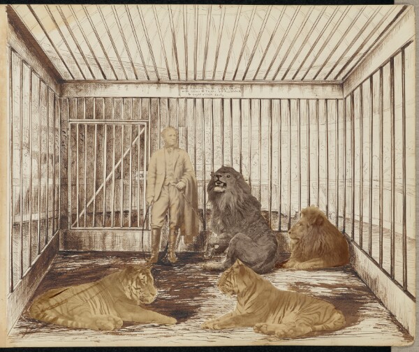 Unknown, [Portrait of a man with lions]