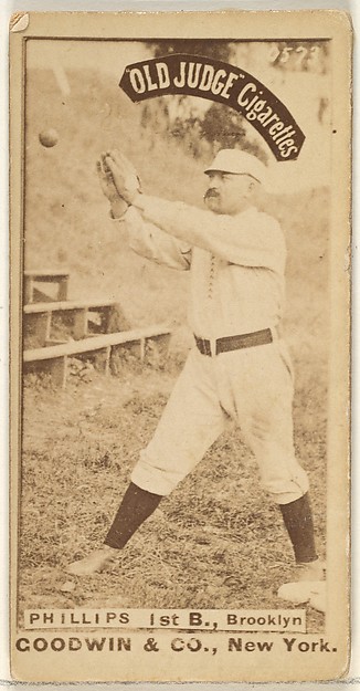 Goodwin & Company, Phillips, 1st Base, Brooklyn, from the Old Judge series (N172) for Old Judge Cigarettes