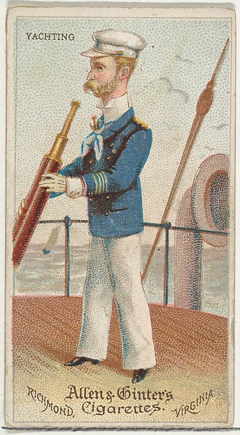 Allen & Ginter, Yachting, from World's Dudes series (N31) for Allen & Ginter Cigarettes