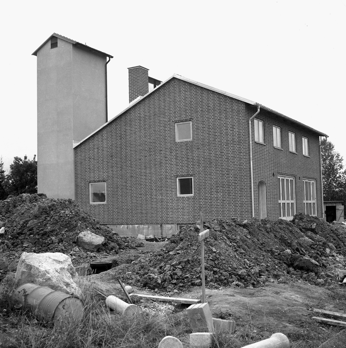 Örebro Kuriren, Lillåns brandstation. 16 september 1955.