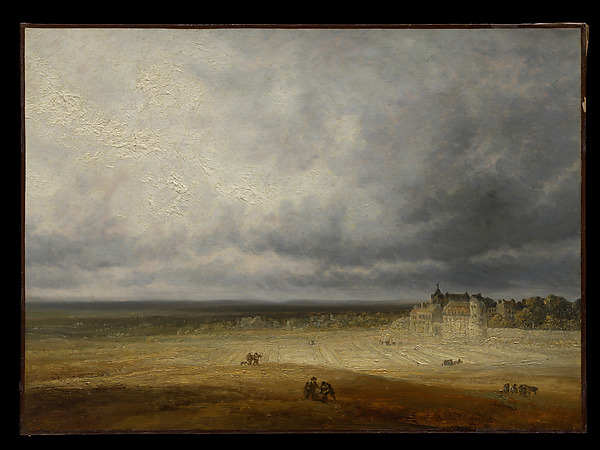 Georges Michel, Landscape with a Plowed Field and a Village
