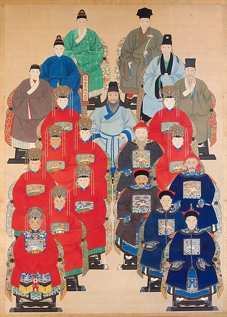 Unidentified artist, Twenty-one Ancestors with Spirit Tablet
