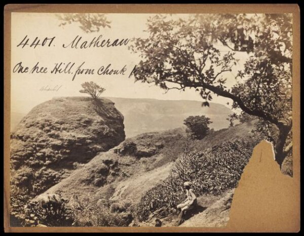 Francis Frith, Matheran.  One Tree Hill from Chouk Point