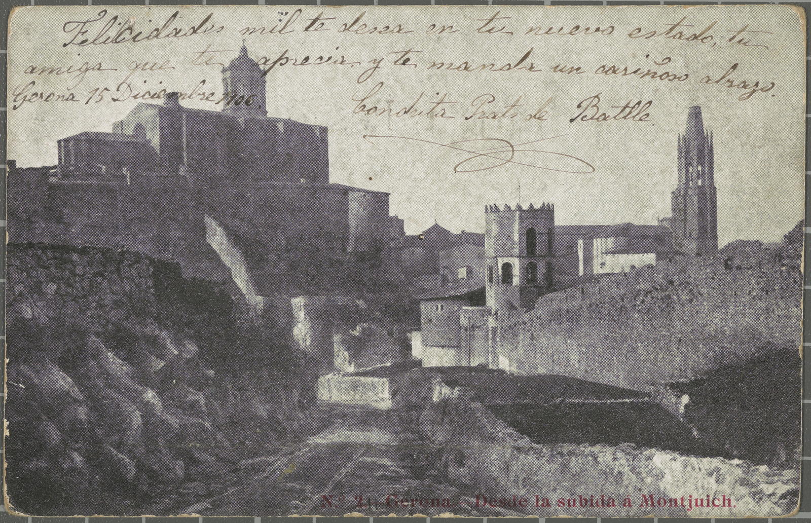 Desconegut, Nº 2.-Gerona.-Desde la subida a Montjuich