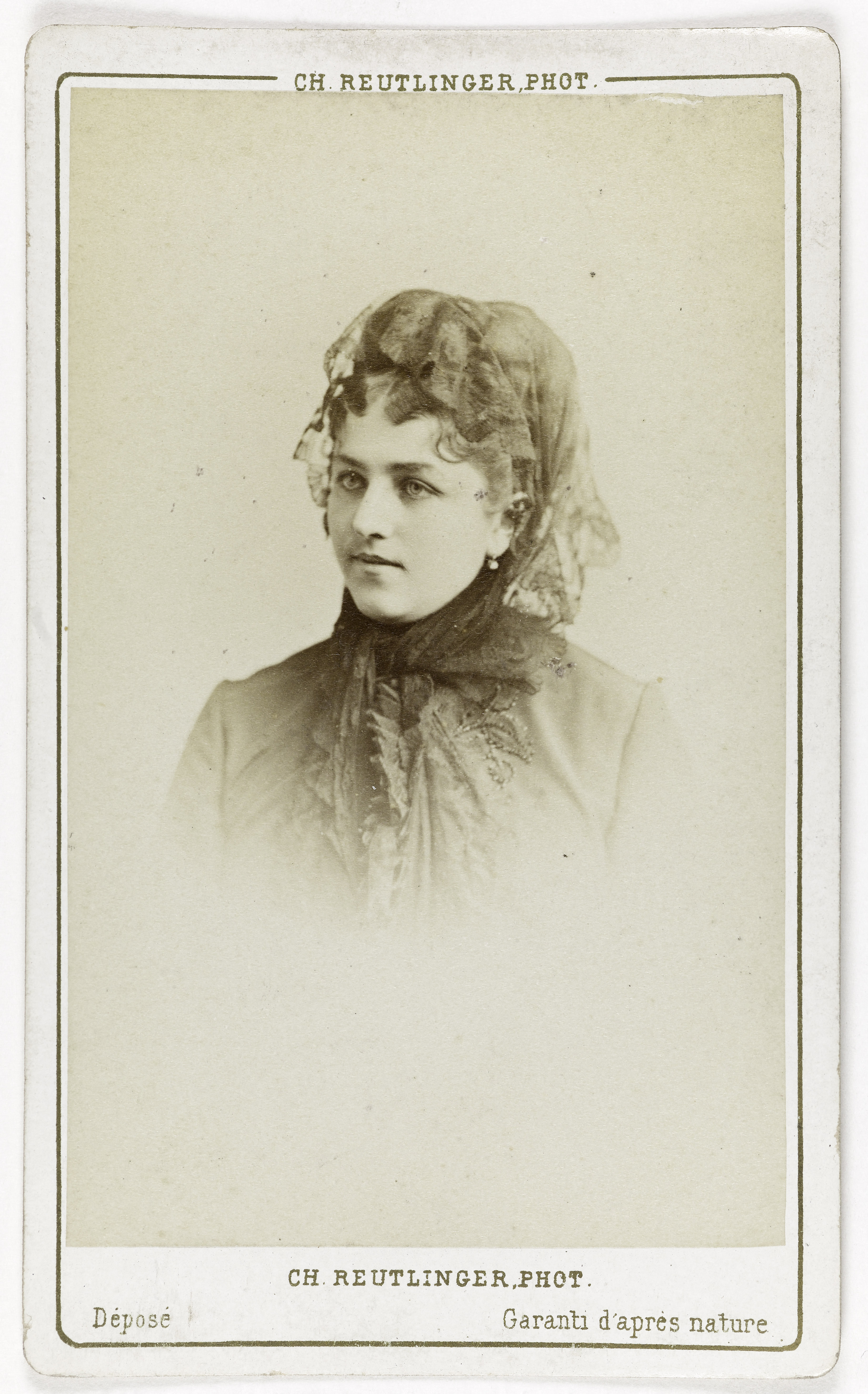 Charles Reutlinger, Portrait de Léontine Martin, actrice au Théâtre des Variétés.