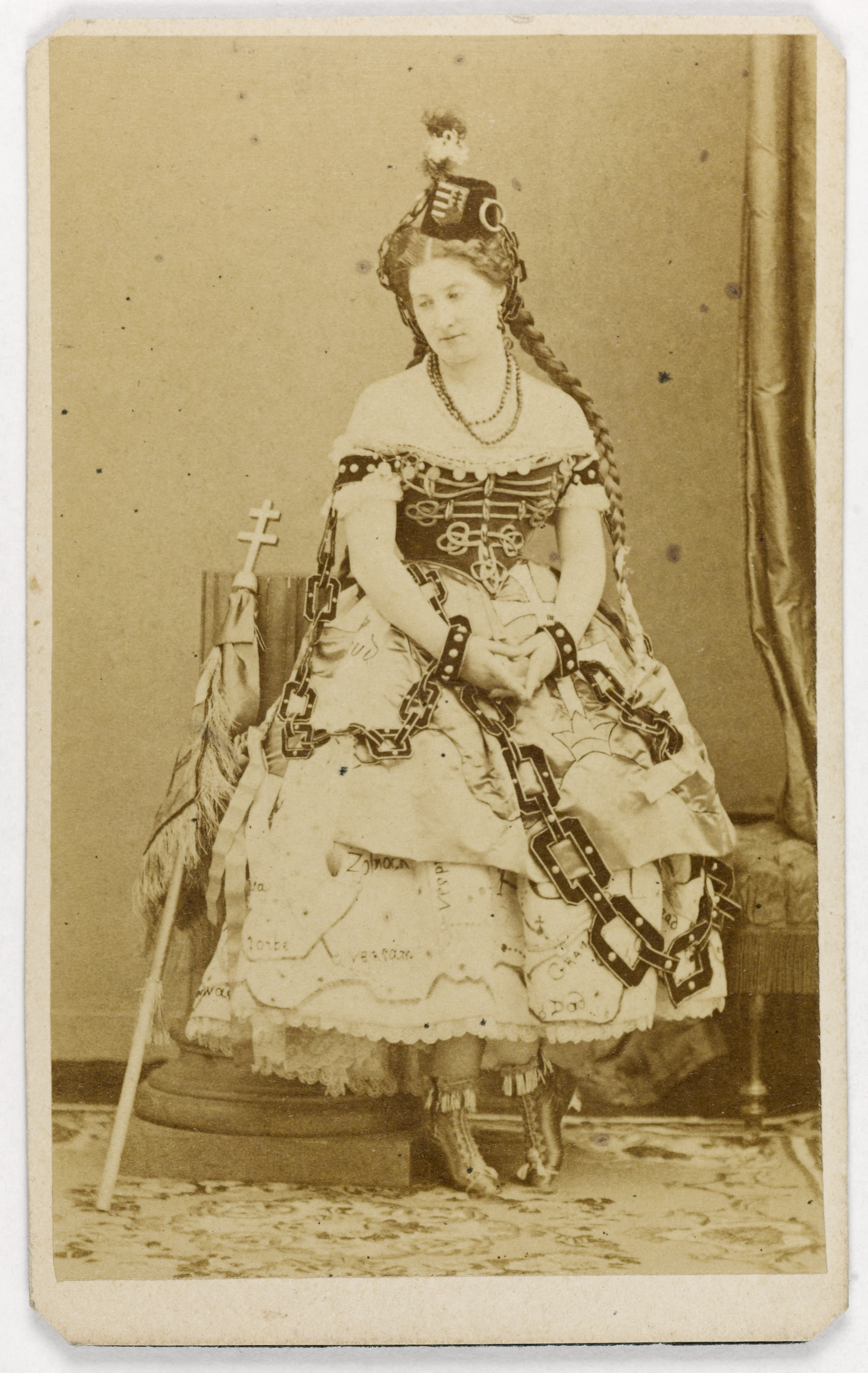 Anonyme, Portrait de Mme Turr, (femme du général Turr, compagnon d'armes de Garibaldi)