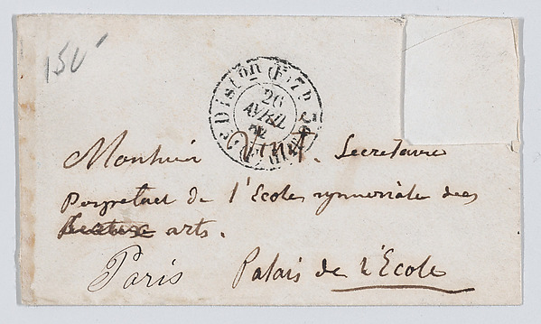 Anonymous, J.A.D. Ingres, calling card envelope