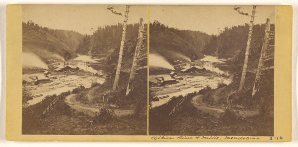 Carleton Watkins, Albion River & Mills, Mendocino