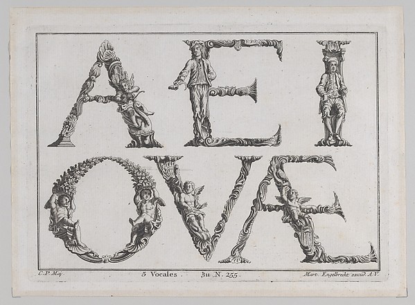 Martin Engelbrecht, Alphabet Letters (5 Vowels)