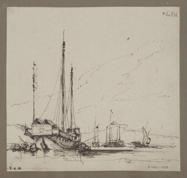 George Chinnery, A Chinese junk with others in the distance