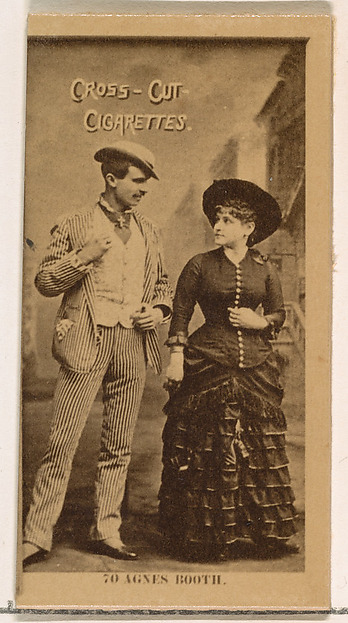 W. Duke, Sons & Co., Card Number 70, Agnes Booth, from the Actors and Actresses series (N145-2) issued by Duke Sons & Co. to promote Cross Cut Cigarettes